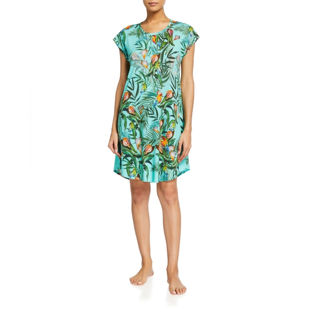 Johnny Was New Without Tags,Green and Orange dress, with Cap Sleeves Small